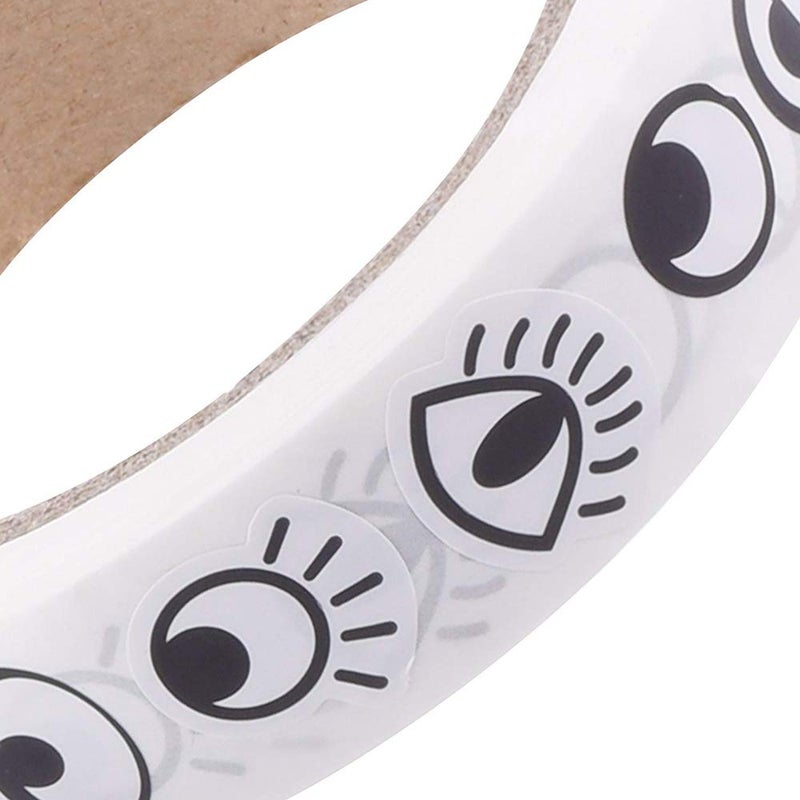 YTYKINOY 4 Rolls 4000pcs Colorful Eye Nose Mouth Mustache Cute Self Adhesive Stickers Cartoon DIY Sticker Decal for Handmade Crafts Party Favor DÃ©cor Notebook Sticker - Image 2